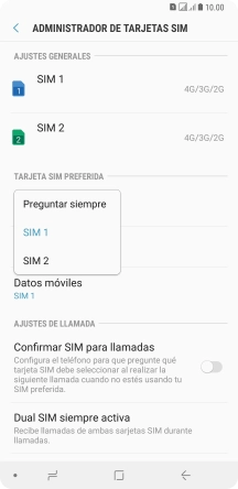 Pulsa el ajuste deseado.