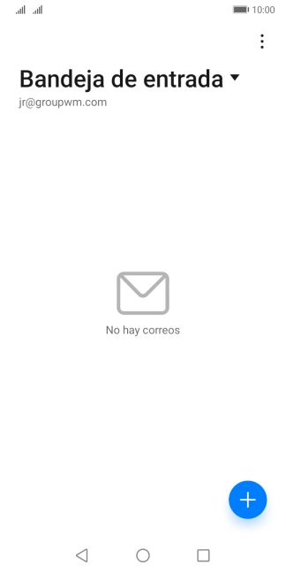 Pulsa la lista desplegable de las cuentas de correo electrónico. Pulsa la lista desplegable de las cuentas de correo electrónico.