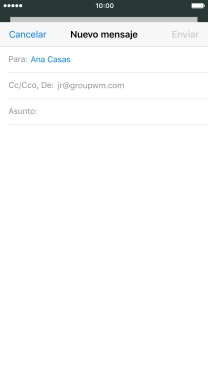 Pulsa Asunto: e introduce el asunto deseado. Pulsa Asunto: e introduce el asunto deseado.