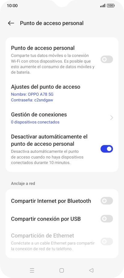 Pulsa Ajustes de punto de acceso. Pulsa Ajustes de punto de acceso.