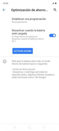 Pulsa ACTIVAR AHORA para activar la función.
