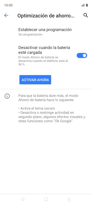Pulsa ACTIVAR AHORA para activar la función.