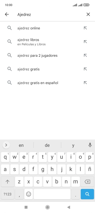 Introduce el nombre del tema o de la app y pulsa el icono de búsqueda. Introduce el nombre del tema o de la app y pulsa el icono de búsqueda.