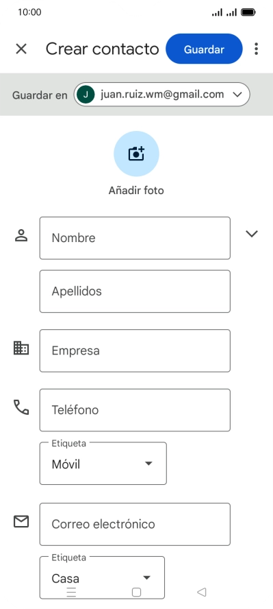 Pulsa la lista desplegable junto a Pulsa la lista desplegable junto a