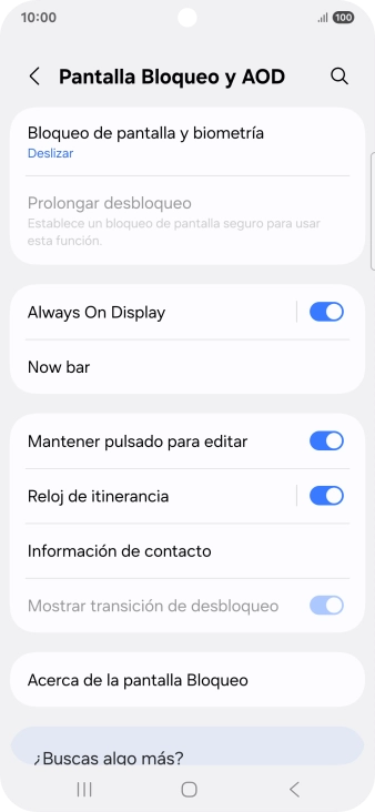 Pulsa Bloqueo de pantalla y biometría. Pulsa Bloqueo de pantalla y biometría.