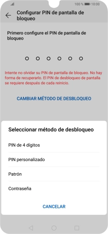 Pulsa el código de seguridad deseado y sigue las indicaciones de la pantalla para crear un código de seguridad del teléfono adicional. Pulsa el código de seguridad deseado y sigue las indicaciones de la pantalla para crear un código de seguridad del teléfono adicional.