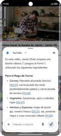 La respuesta de Gemini a tu pregunta se visualiza ahora en la pantalla. La respuesta de Gemini a tu pregunta se visualiza ahora en la pantalla.
