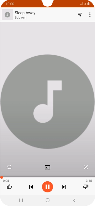 Pulsa la flecha hacia la derecha para ir al archivo de música siguiente. Pulsa la flecha hacia la derecha para ir al archivo de música siguiente.