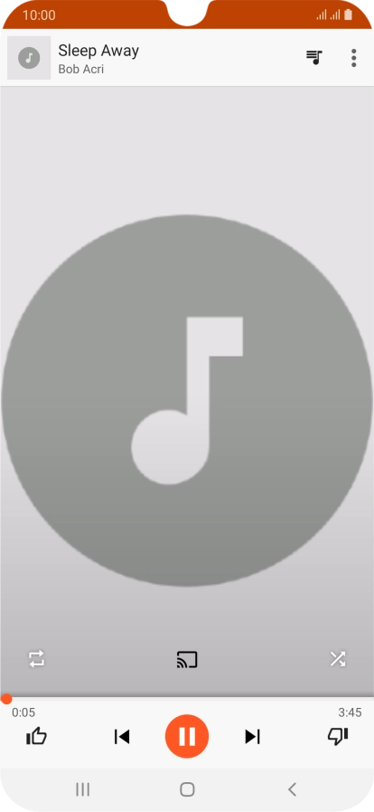 Pulsa la flecha hacia la derecha para ir al archivo de música siguiente. Pulsa la flecha hacia la derecha para ir al archivo de música siguiente.