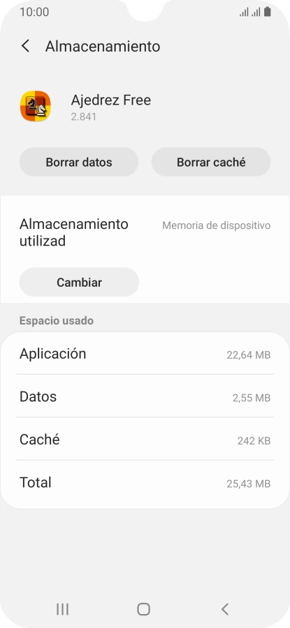 Pulsa Borrar caché.