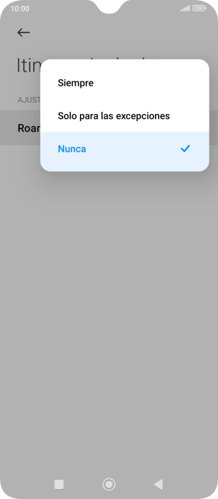 Pulsa el ajuste deseado para activar o desactivar la función. Pulsa el ajuste deseado para activar o desactivar la función.
