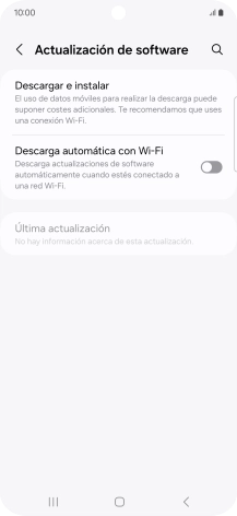 Pulsa Descargar e instalar. Si hay una versión de software nueva disponible, aparecerá ahora en la pantalla. Sigue las indicaciones de la pantalla para actualizar el software del teléfono. Pulsa Descargar e instalar. Si hay una versión de software nueva disponible, aparecerá ahora en la pantalla. Sigue las indicaciones de la pantalla para actualizar el software del teléfono.