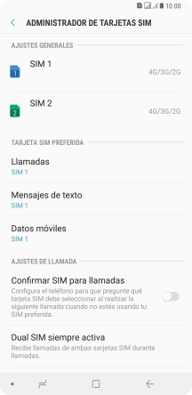Pulsa la tarjeta SIM deseada.
