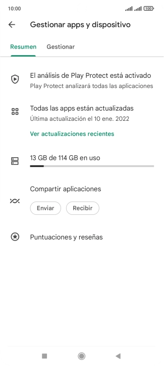 Pulsa Gestionar.