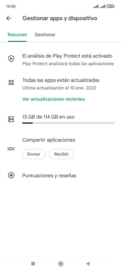 Pulsa Gestionar.