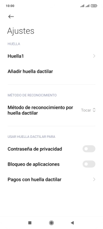 Pulsa el indicador junto a los ajustes deseados para activarlos o desactivarlos. Pulsa el indicador junto a los ajustes deseados para activarlos o desactivarlos.