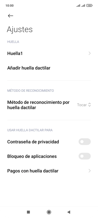 Pulsa el indicador junto a los ajustes deseados para activarlos o desactivarlos. Pulsa el indicador junto a los ajustes deseados para activarlos o desactivarlos.