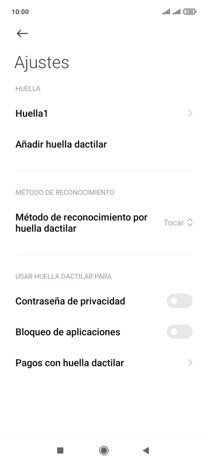 Pulsa el indicador junto a los ajustes deseados para activarlos o desactivarlos. Pulsa el indicador junto a los ajustes deseados para activarlos o desactivarlos.