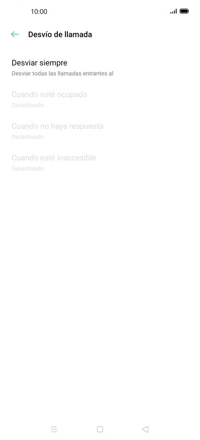 Pulsa el tipo de desvío deseado. Pulsa el tipo de desvío deseado.