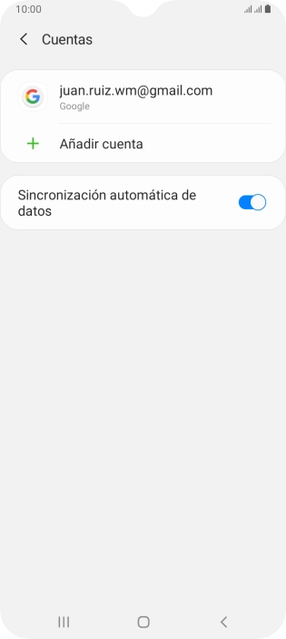 Pulsa Añadir cuenta. Pulsa Añadir cuenta.