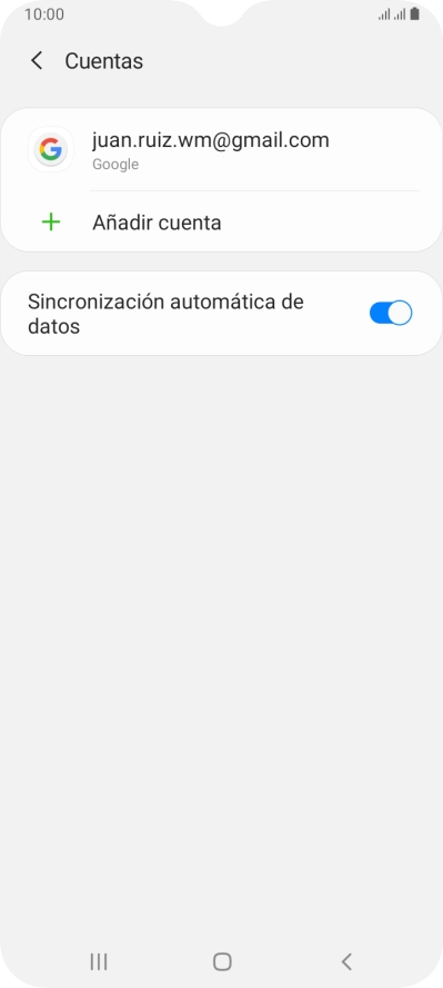 Pulsa Añadir cuenta. Pulsa Añadir cuenta.