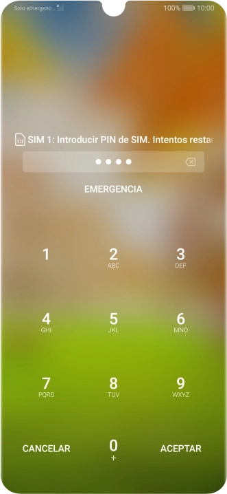 Si lo solicita el teléfono, introduce el código PIN y pulsa ACEPTAR. Si lo solicita el teléfono, introduce el código PIN y pulsa ACEPTAR.