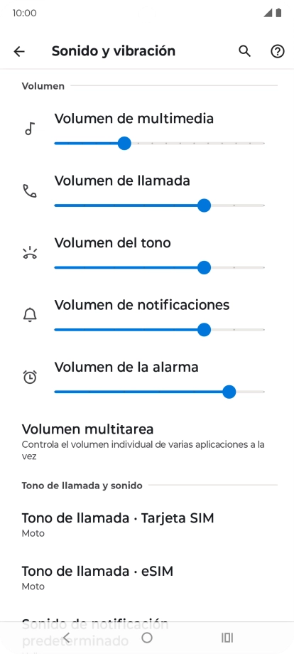 Pulsa Tono de llamada - Tarjeta SIM. Pulsa Tono de llamada - Tarjeta SIM.