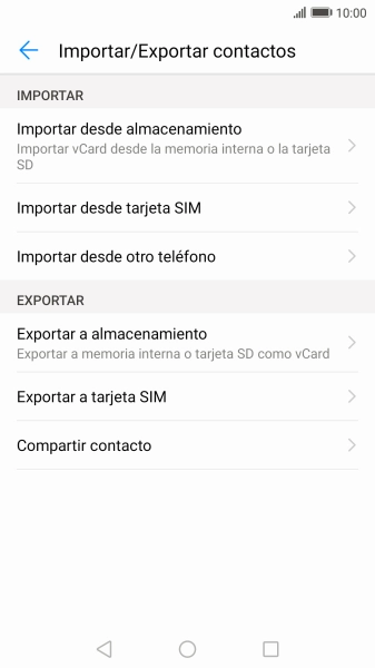 Pulsa Importar desde tarjeta SIM.