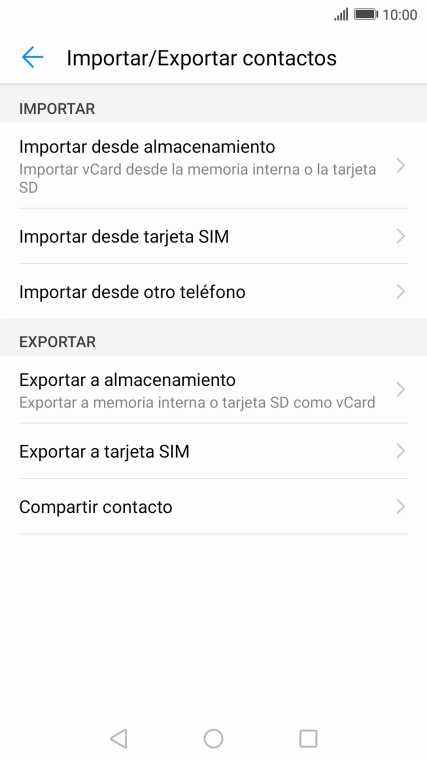 Pulsa Importar desde tarjeta SIM.