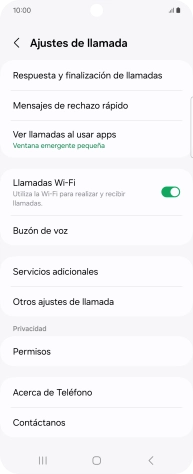 Pulsa Servicios adicionales.