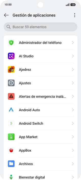 Pulsa la app deseada.
