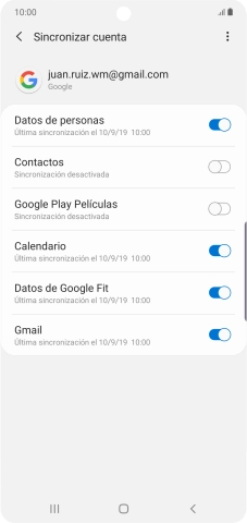 Pulsa el indicador junto a 