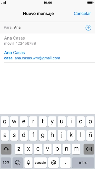 Pulsa el contacto deseado. Pulsa el contacto deseado.
