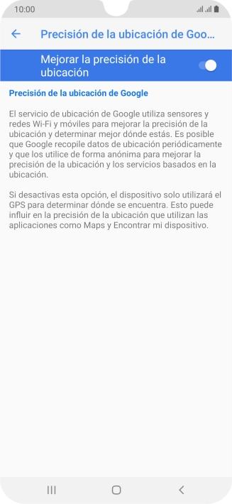 Pulsa el indicador junto a 