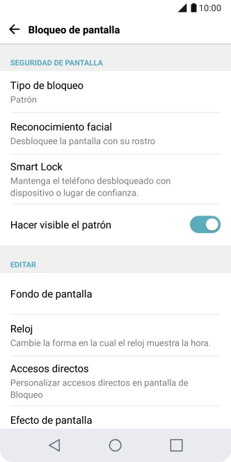 Pulsa Tipo de bloqueo. Pulsa Tipo de bloqueo.