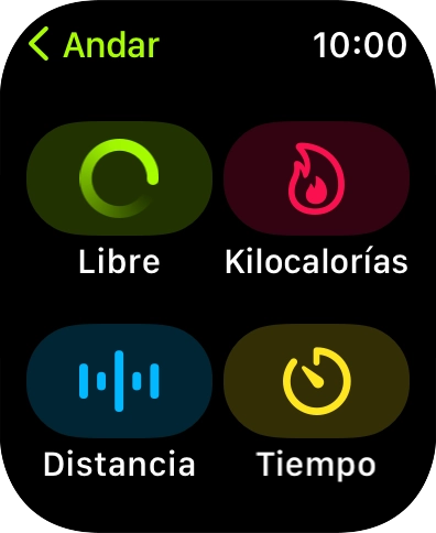 Pulsar la Digital Crown las veces que sean necesarias para regresar al menú principal. Pulsar la Digital Crown las veces que sean necesarias para regresar al menú principal.