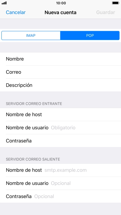 Pulsa Nombre de usuario e introduce el nombre de usuario de tu cuenta de correo electrónico. Pulsa Nombre de usuario e introduce el nombre de usuario de tu cuenta de correo electrónico.