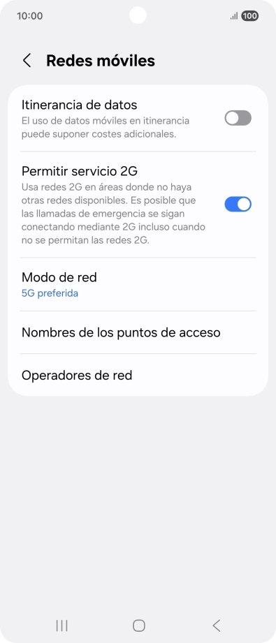 Pulsa Operadores de red.
