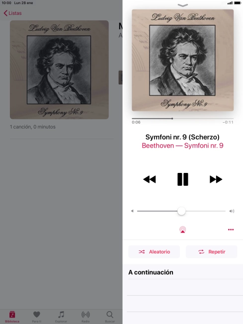 Pulsa la flecha hacia la derecha para ir al archivo de música siguiente. Pulsa la flecha hacia la derecha para ir al archivo de música siguiente.