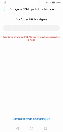 Pulsa Cambiar método de desbloqueo. Pulsa Cambiar método de desbloqueo.