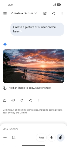 You can also ask Gemini to generate a picture based on your description.