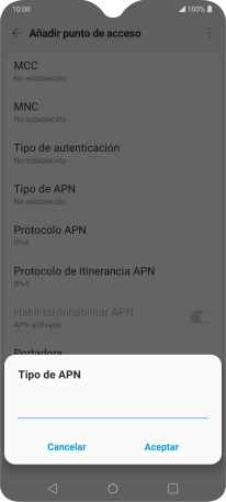 Introduce default y pulsa Aceptar. Introduce default y pulsa Aceptar.