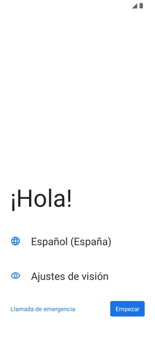 Pulsa el idioma en la pantalla. Pulsa el idioma en la pantalla.
