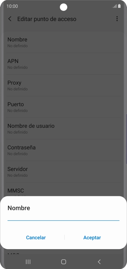 Introduce Vodafone Internet y pulsa Aceptar. Introduce Vodafone Internet y pulsa Aceptar.