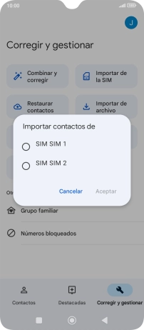 Pulsa la tarjeta SIM deseada. Pulsa la tarjeta SIM deseada.