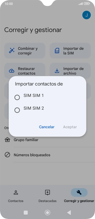 Pulsa la tarjeta SIM deseada. Pulsa la tarjeta SIM deseada.
