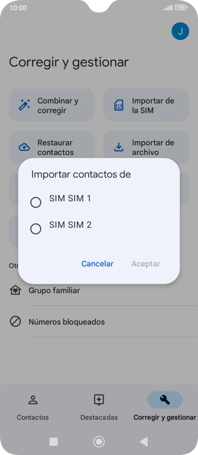 Pulsa la tarjeta SIM deseada. Pulsa la tarjeta SIM deseada.