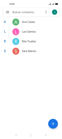Pulsa el icono de nuevo contacto.