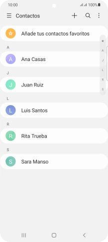 Pulsa el contacto deseado.