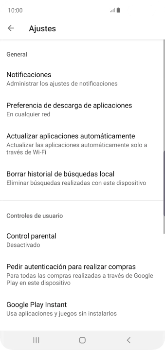 Pulsa Actualizar aplicaciones automáticamente. Pulsa Actualizar aplicaciones automáticamente.